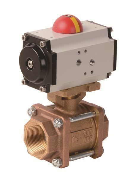 Pneumatic Actuator with 3 PC Bronze Valve (PVA - AP Series)