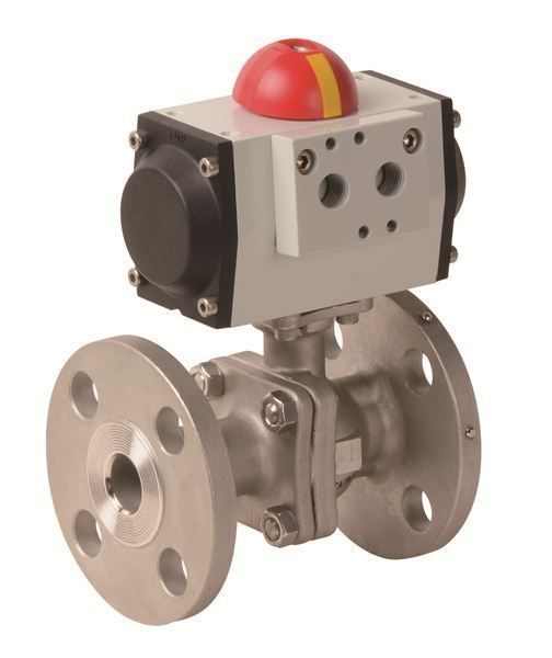Pneumatic Actuator with 2 PC Flanged Stainless Steel Valve (PHS FL - AP Series)