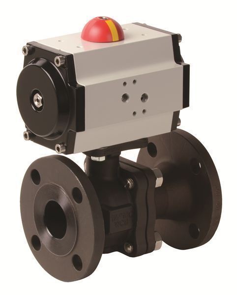 Pneumatic Actuator with 2 PC Flanged Carbon Steel Valve (PHC FL - AP Series)