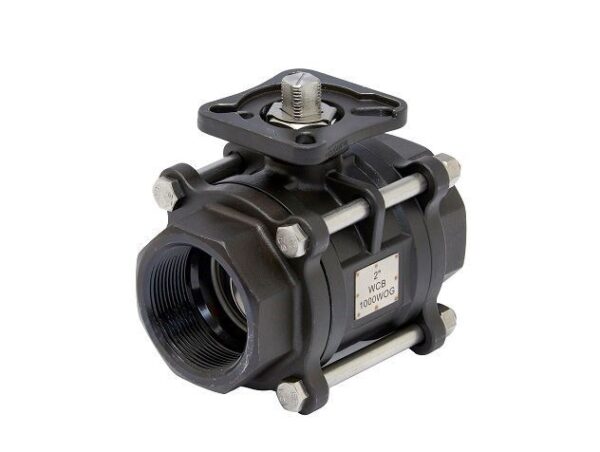 V3S21AJ, 1/4" Stainless Steel 3-Piece Bolted In-Line Valve - V3S Series