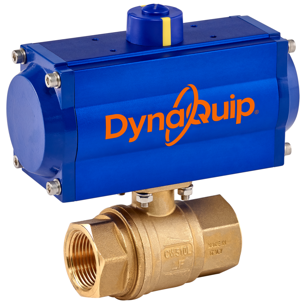 PHH SERIES - 2 PC Lead Free Brass Ball Valve with Pneumatic Actuator