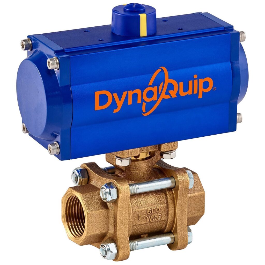 PVA SERIES - 3 PC Bronze Ball Valve - Pneumatic Actuator
