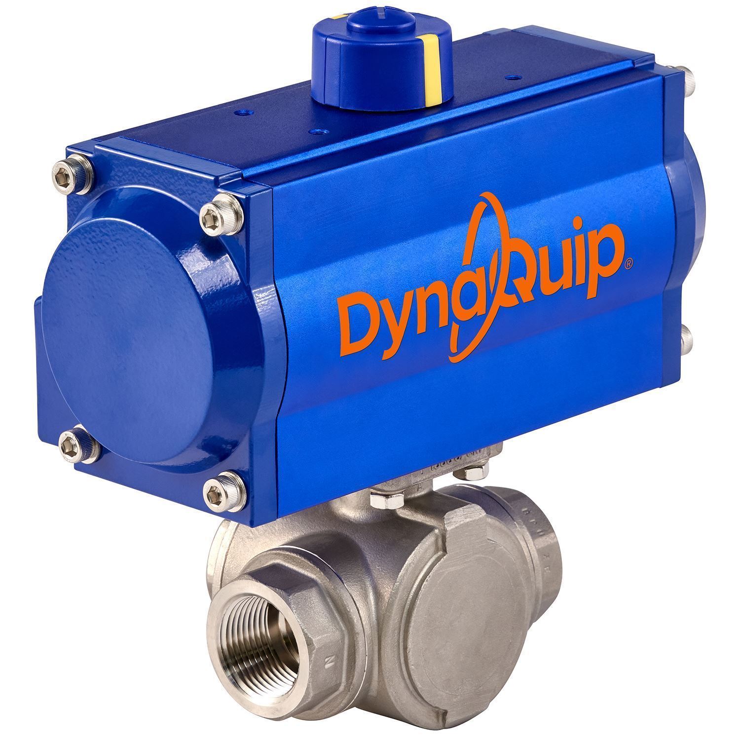 PYSA SERIES - 3 WAY Stainless Steel Ball Valve - Pneumatic Actuator