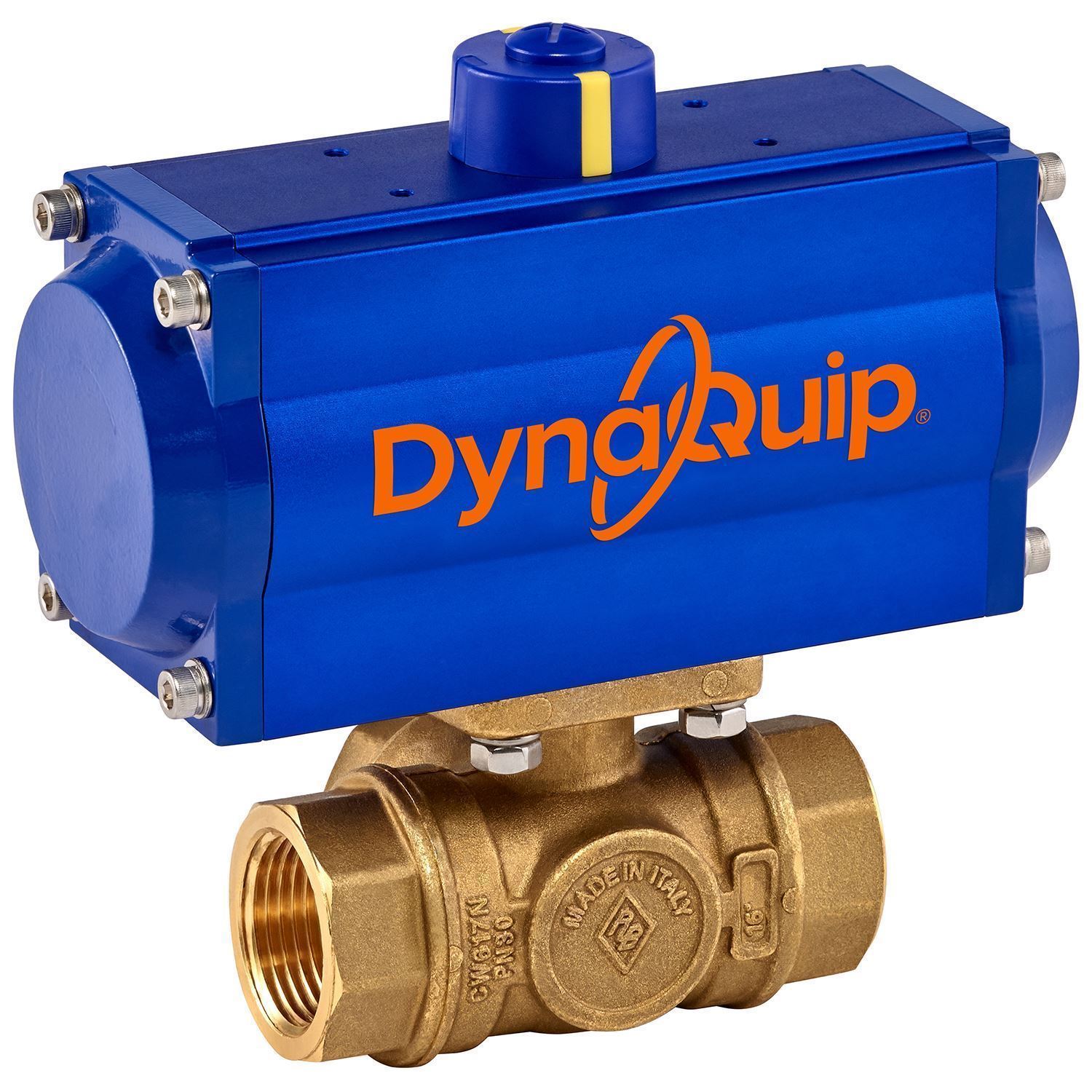 PYH SERIES - 3 WAY Brass Ball Valve - Pneumatic Actuator