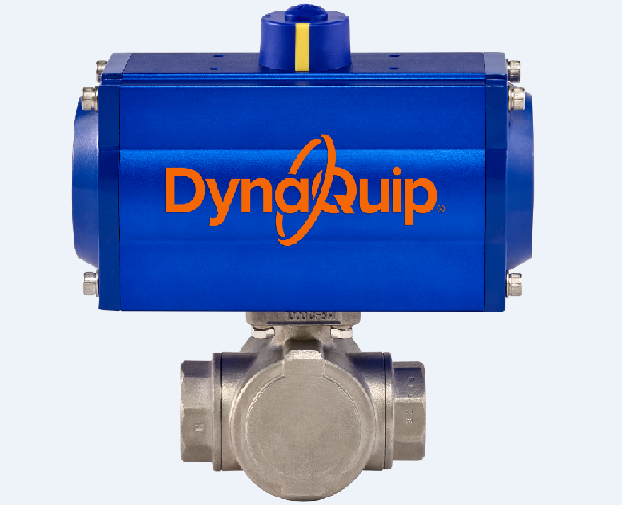 PYSG SERIES - 3 WAY Stainless Steel Ball Valve - Pneumatic Actuator