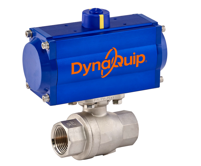 PAS SERIES - 2 PC High Pressure Stainless Steel Ball Valve - Pneumatic Actuator