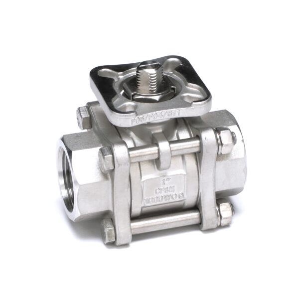V3S28AJ, 2" Stainless Steel 3-Piece Bolted In-Line Valve - V3S Series
